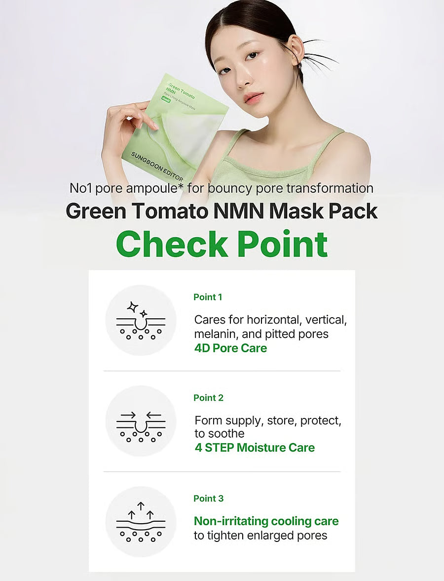 Green Tomato Non Pore Minimizing Ampoule Mask