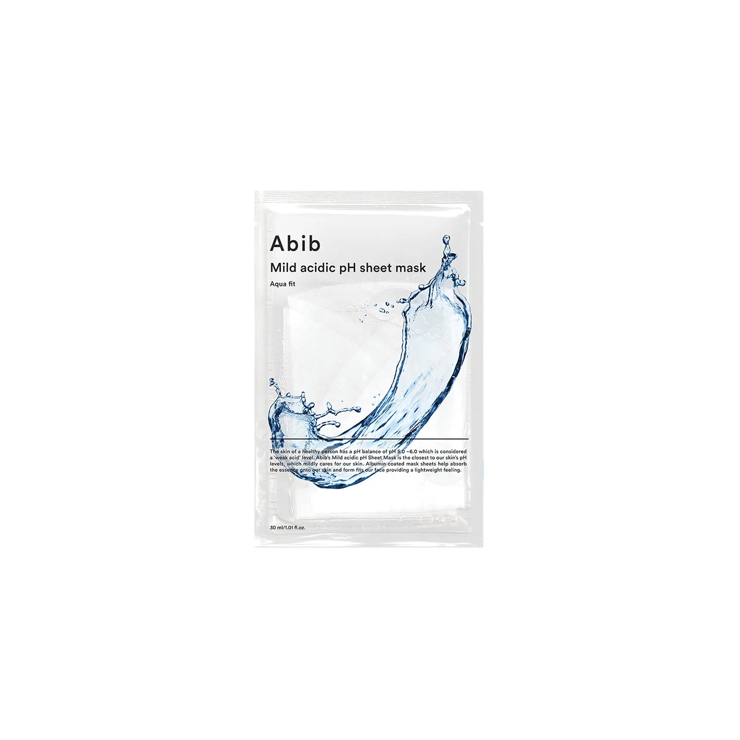 Mild Acidic pH Sheet Mask Aqua Fit