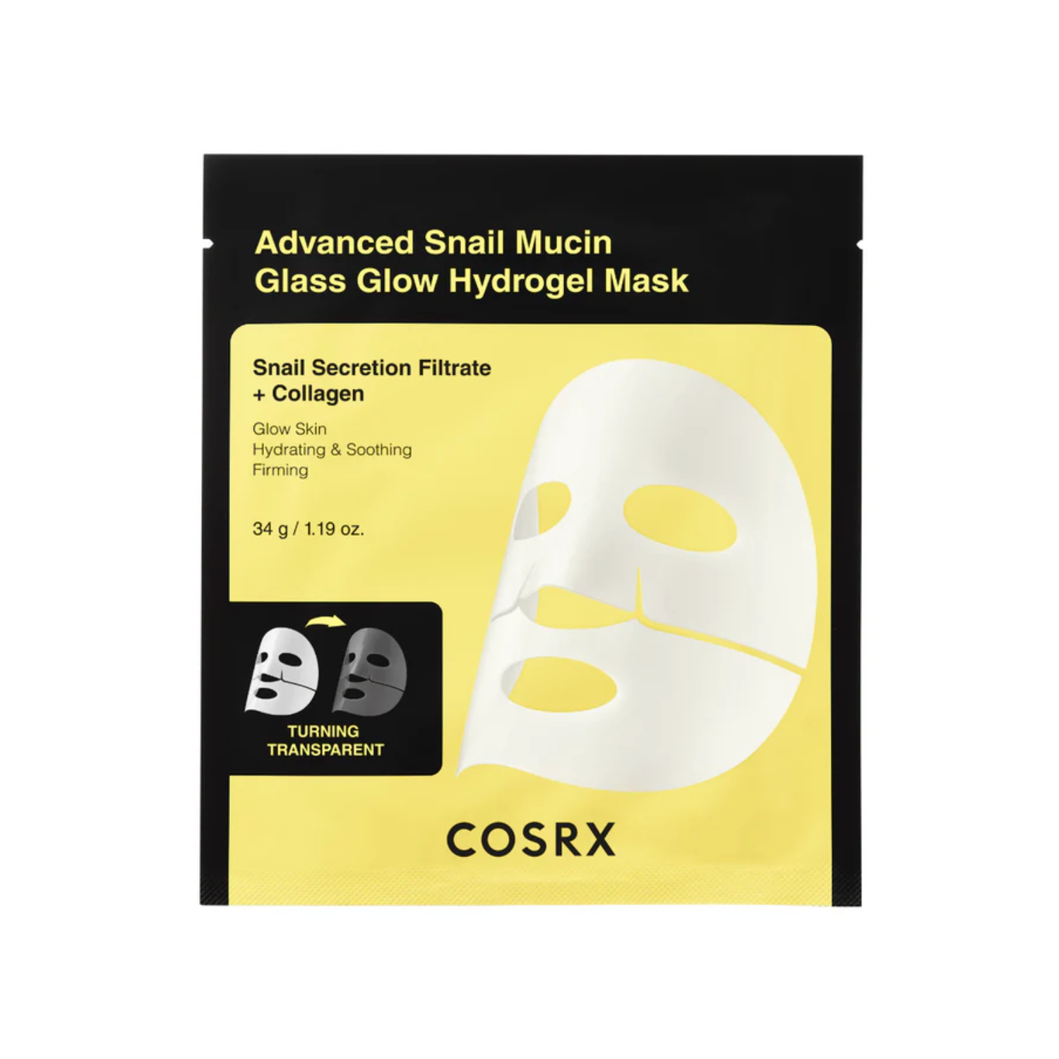 Advanced Snail Mucin Glass Glow Hydrogel Mask