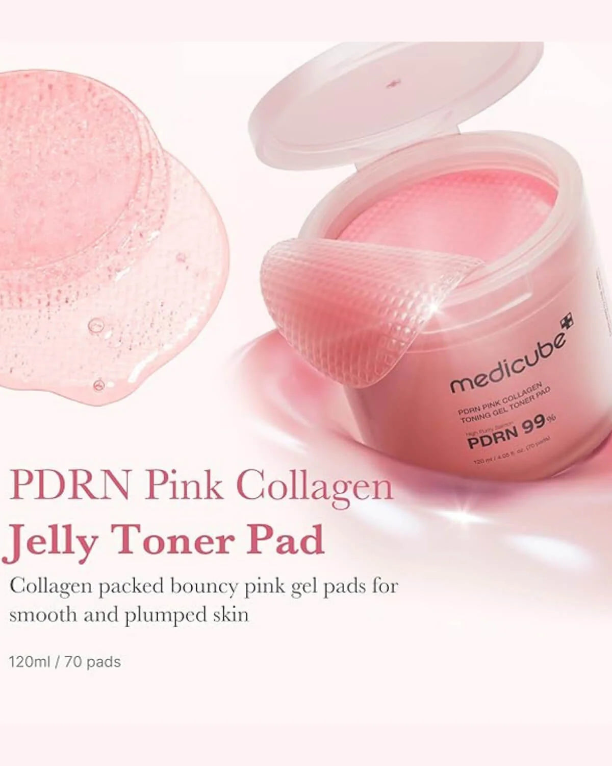 PDRN Pink Collagen Toning Gel Toner Pad
