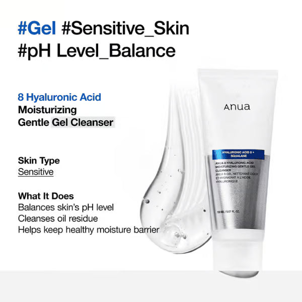 8 Hyaluronic Acid Moisturizing Gentle Gel Cleanser