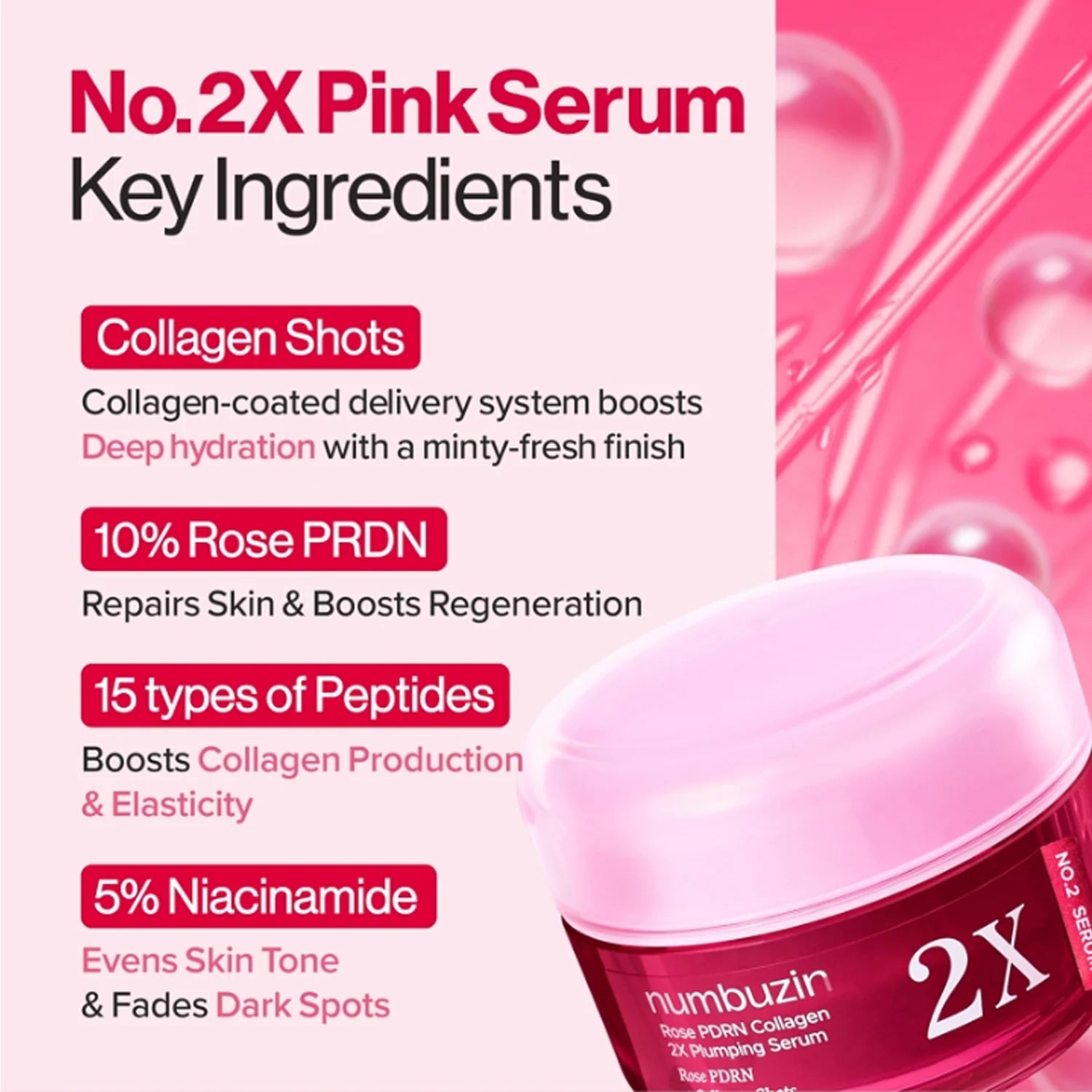 Rose PDRN Collagen 2x Plumping Serum